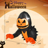 Lucktree 3.3 FT Halloween Inflatable Pumpkin Head Ghost Broke Out from Window