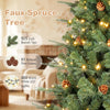 7/7.5/8 ft Pre-Lit Christmas Tree, 925 Hinged Tips with Pine Cones