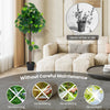 Lucktree 45" Artificial Hydrangea Tree, Tall Fake Potted Silk Tree with Real Wood Trunk
