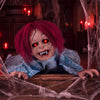 Lucktree 28" Halloween Animated Crawling Baby Doll with Glowing Eyes