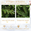 Lucktree Pre-Lit Artificial Christmas Tree with PVC & Soft TPE Branch Tips & Foldable Metal Stand