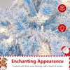 Lucktree Pre-Lit Snow Flocked Christmas Tree | Artificial Hinged Xmas Full Tree
