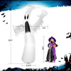 Lucktree 12 FT Halloween Inflatable Ghost, Quick Blow up Halloween Decoration, Giant Inflatable Specter with Bright LED Lights