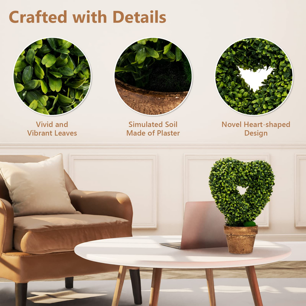 Lucktree 4 Pack Artificial Boxwood Topiary Trees - LucktreeUS