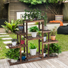 Lucktree Flower Rack Wood Plant Stand Wood Shelves Bonsai Display Shelf
