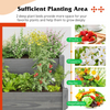 Set of 2 Raised Garden Bed, 34" x 33.5" x 28.5" (L x W x H)