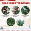 Lucktree 3ft Pre-Lit Mini Tabletop Christmas Tree with 20 Warm White LED Lights, 8 Modes, Timer, 81 PVC & Pine Needles