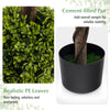 Lucktree 4ft Artificial Boxwood Topiary Ball Tree, Faux Potted Plants Cypress Tree with Weighted Pot