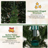 Lucktree 12ft Pre-Lit Artificial Christmas Tree with 360° Quick Power Connector