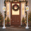 Lucktree 8 ft White Musical Christmas Streetlight | Lighted Holiday Decoration for Home Yard Porch