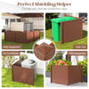Lucktree Air Conditioner Fence 2/4 Panels - 48''W x 36''H Outdoor Privacy Screen Trash Can Enclosure with 3 Stakes