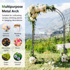 Lucktree Garden Arbors Trellises, 7.2FT Metal Garden Arch for Climbing Plants Roses