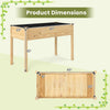 Lucktree 47"x23"x30"  Elevated Wood Planter Box with Liner