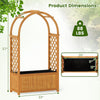 Lucktree Raised Garden Bed with Arch Lattice Trellis, for Climbing Vine Flower Vegetable