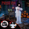 Lucktree 4 FT Animated Halloween Doll Girl with Shaking Head & Posable Arms