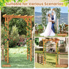Lucktree 7FT Wood Garden Arbor Trellis for Ceremony Party
