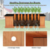Lucktree Outdoor Raised Garden Bed 28” x 10” x 10” Pine Wood Planter Box