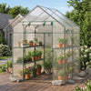 Lucktree 57”L x 57”W x 77”H Walk-in Greenhouse for Outdoors