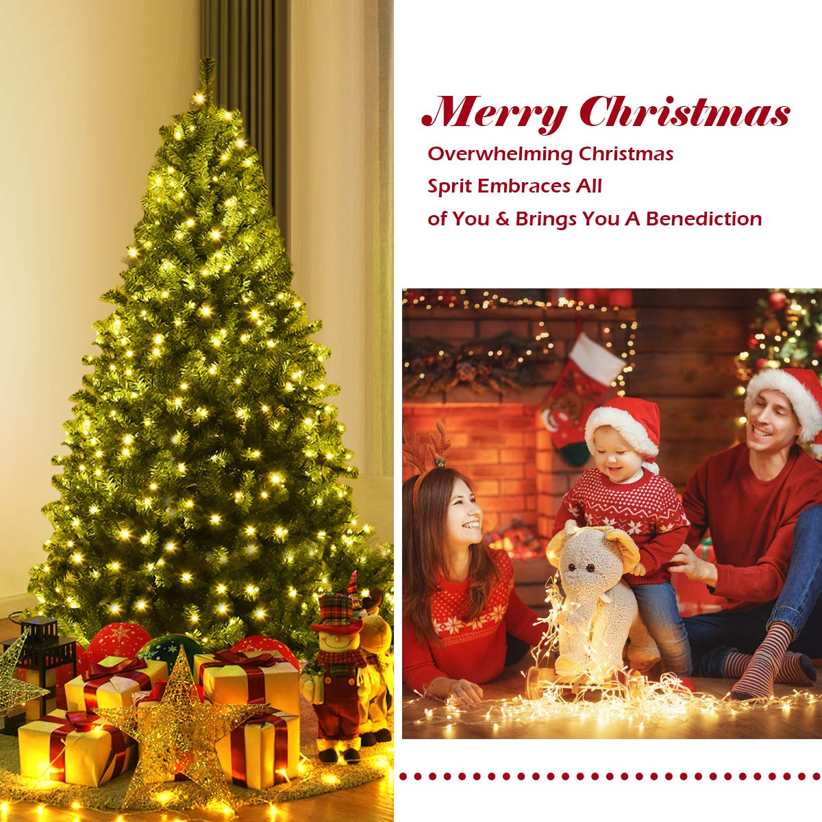 Lucktree 5FT Pre-Lit Artificial Christmas Tree - LucktreeUS