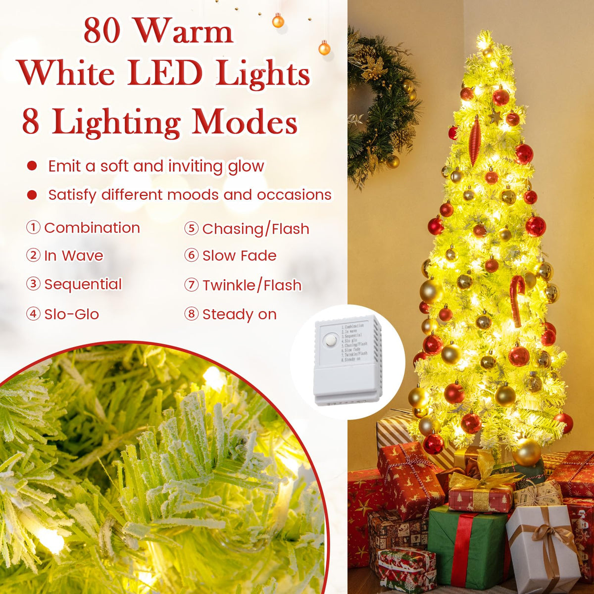 Lucktree 5FT / 6FT / 7FT Whimsical Christmas Tree | Bendable Grinchs Xmas Tree