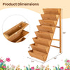 Lucktree 8-Tier Wooden Vertical Raised Garden Bedwith Legs
