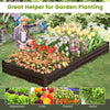 Lucktree 8x4x1ft Metal Raised Garden Bed, Planter Box with Protective Edges