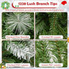 Lucktree 6ft / 7.5ft / 9ft Pre-Lit Pencil Christmas Tree with Flocked Frosted Tips & LED Lights