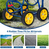 Lucktree Garden Hose Reel Cart - Water Hose Cart with 4 Wheels & Non-slip Grip