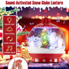 Lucktree 68 Inch Musical Christmas Street Lamp, Festive Lamp Post w/Sound-Activated Snow Globe Lantern