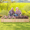 Lucktree Wood Raised Garden Bed with Corner Drainage