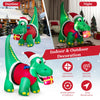 Lucktree 6 FT Lighted Inflatable Christmas Dinosaur Bite a Gift Box