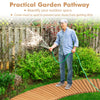 Lucktree Garden Pathway Roll Up - 7ft Curved Wood Walkway 17 inch Width