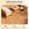Lucktree 24" x 12" Acacia Wood Deck Tiles with Drainage Base