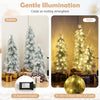 Lucktree 3' 4' 5' Pre-Lit Snow Flocked Christmas Tree Set of 3 | Holiday Seasonal Decor