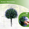 Lucktree 2 Pack Artificial Lavender Boxwood Topiary Ball Trees 27.5" Faux Floral Shrubs
