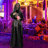 Lucktree 6 FT Halloween Animatronics Standing Witch, Talking Animated Wicked Witch with Light Up Eyes & Magical Ball
