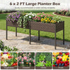 Lucktree 6 x 2 FT Raised Garden Bed with Legs