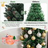 Lucktree Artificial Pencil Christmas Tree, Snow Flocked Slim Xmas Tree - LucktreeUS