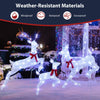 Lucktree 3-Piece Large Lighted Christmas Reindeer Family, Light up Xmas Decorations w/255 LED Lights & Scarves