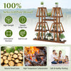 Lucktree Wood Plant Stand, 5-Tier 10 Potted Trapezoid Plant Holder Rack for Multiple Plants
