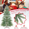 Lucktree 6.5ft / 7.5ft Simulated Artificial Cypress Xmas Tree with Warm-White Fairy LED Lights