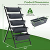 Lucktree 5-Tier Vertical Garden Planter Set 1/2 Raised Garden Bed w/Drainage