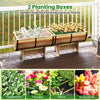 Lucktree Half Barrel Raised Garden Bed for Flower Vegetable Fruit