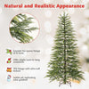 Lucktree 6.5FT / 7.5FT Pre-Lit Hinged Sparse Xmas Fir Tree with Multicolored LED Lights
