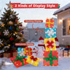 Lucktree 4 Ft Lighted Gift Boxes Stackable, Pre-lit Xmas Boxes Decoration w/LED Lights