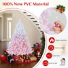 Lucktree Pink Gradient & White Snow Flocked Christmas Tree | Home Office Decoration