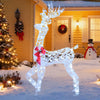 Lucktree 5 Feet Pre-Lit Christmas Reindeer with 100 LED Lights