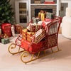 Lucktree Metal Christmas Santa Sleigh Basket
