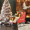 Lucktree Metal Christmas Santa Sleigh Basket Xmas Santas Gift Storage Sleigh