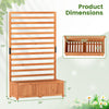 Wooden Raised Garden Bed 59 Inch Tall Elevated Planter Box with Vertical Trellis